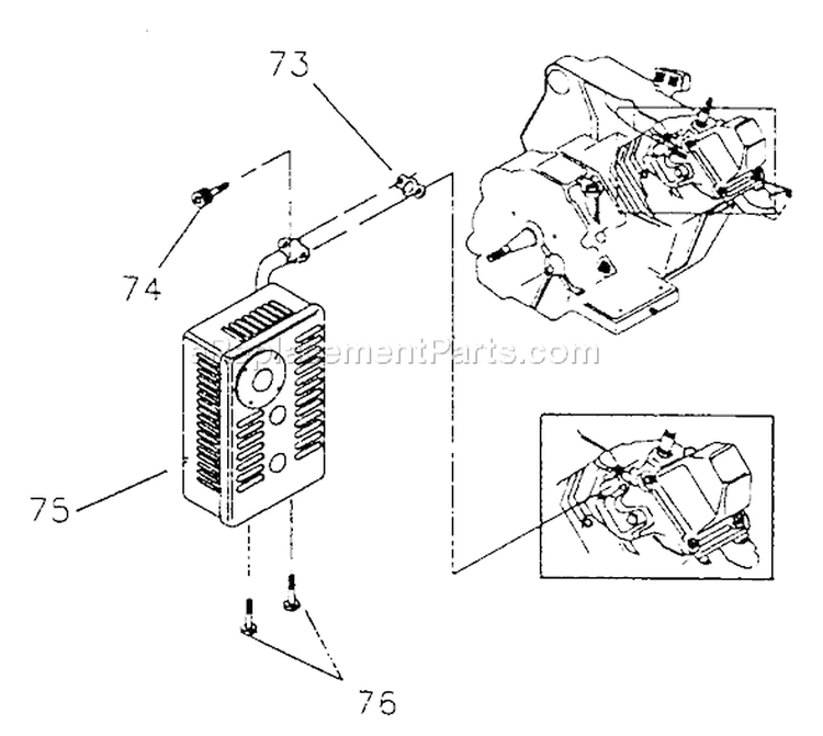 Page E Diagram and Parts List for 0760-0  Briggs and Stratton Pressure Washer